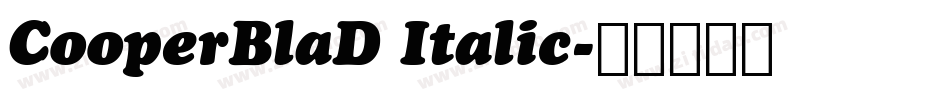 CooperBlaD Italic字体转换
